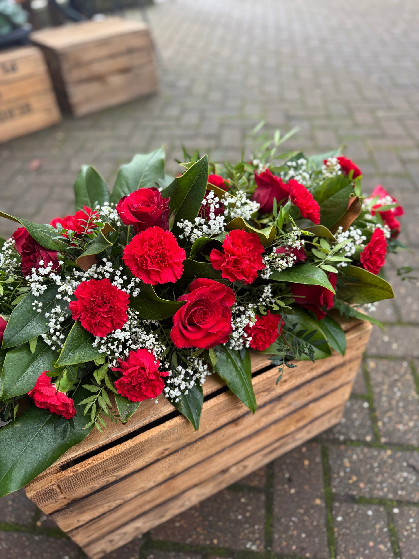 Rose and carnation Coffin Spray