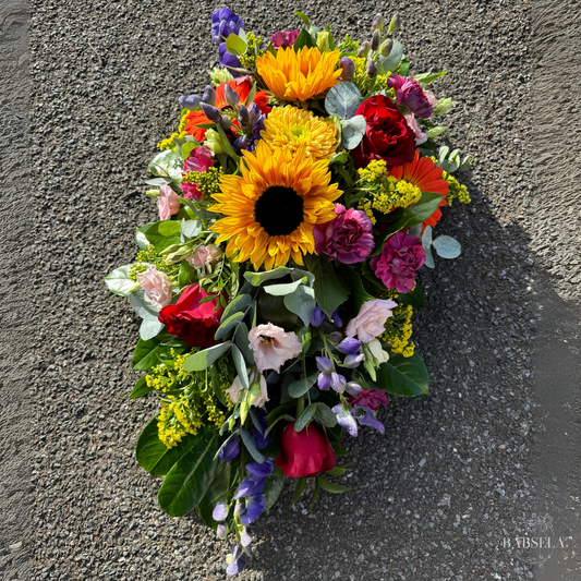 Sunflower Serenade Coffin Spray