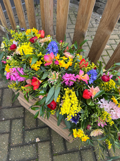 Spring colourful Coffin Spray