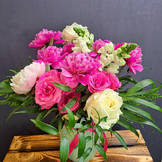 Peony and Rose Bouquet