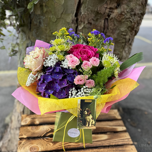 Vibrant Mixed Flower Bouquet with hydrangeas, roses, and seasonal blooms by Babsela Florist in Beckenham