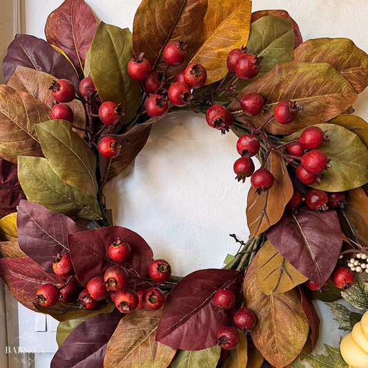 berry autumn wreath