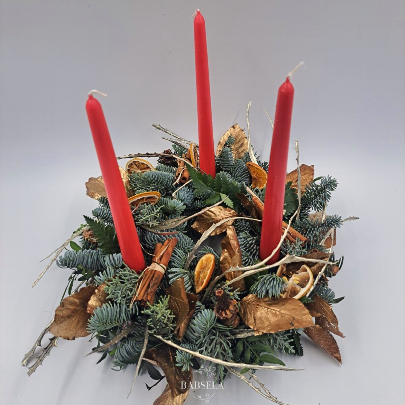 Candlelit Harmony Christmas Centerpiece